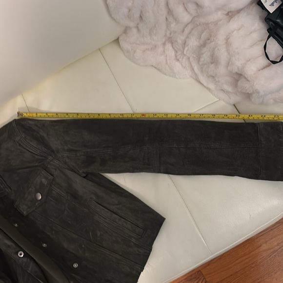 BLANKNYC Olive green cropped Suede Jacket - Picture 4 of 4